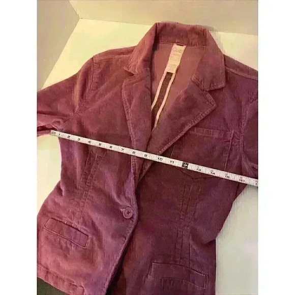 Vintage STAR Blue Jeans Pure Indigo Corduroy Pink Jacket Womens Med Retro - Picture 11 of 13